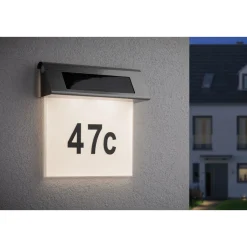 Best Paulmann Special Solar Hausnummernleuchte 0,2WEdelst./Weiss Edelstahl/Acryl IP44