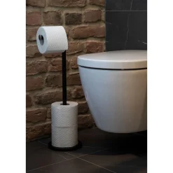 Wenko Stand Toilettenpapierh 2in1 schwarzmatt