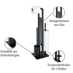 Sale Wenko Stand WC-Garnitur Rivalta, schwarz
