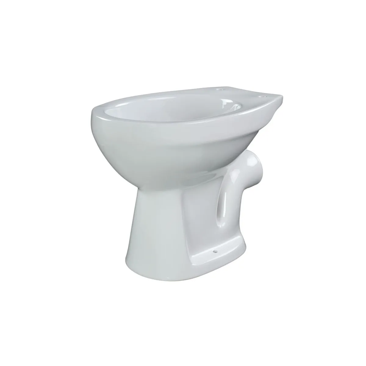 Discount Stand-WC Tiefspueler Keramik mitSpuelrand Abgang waagrecht