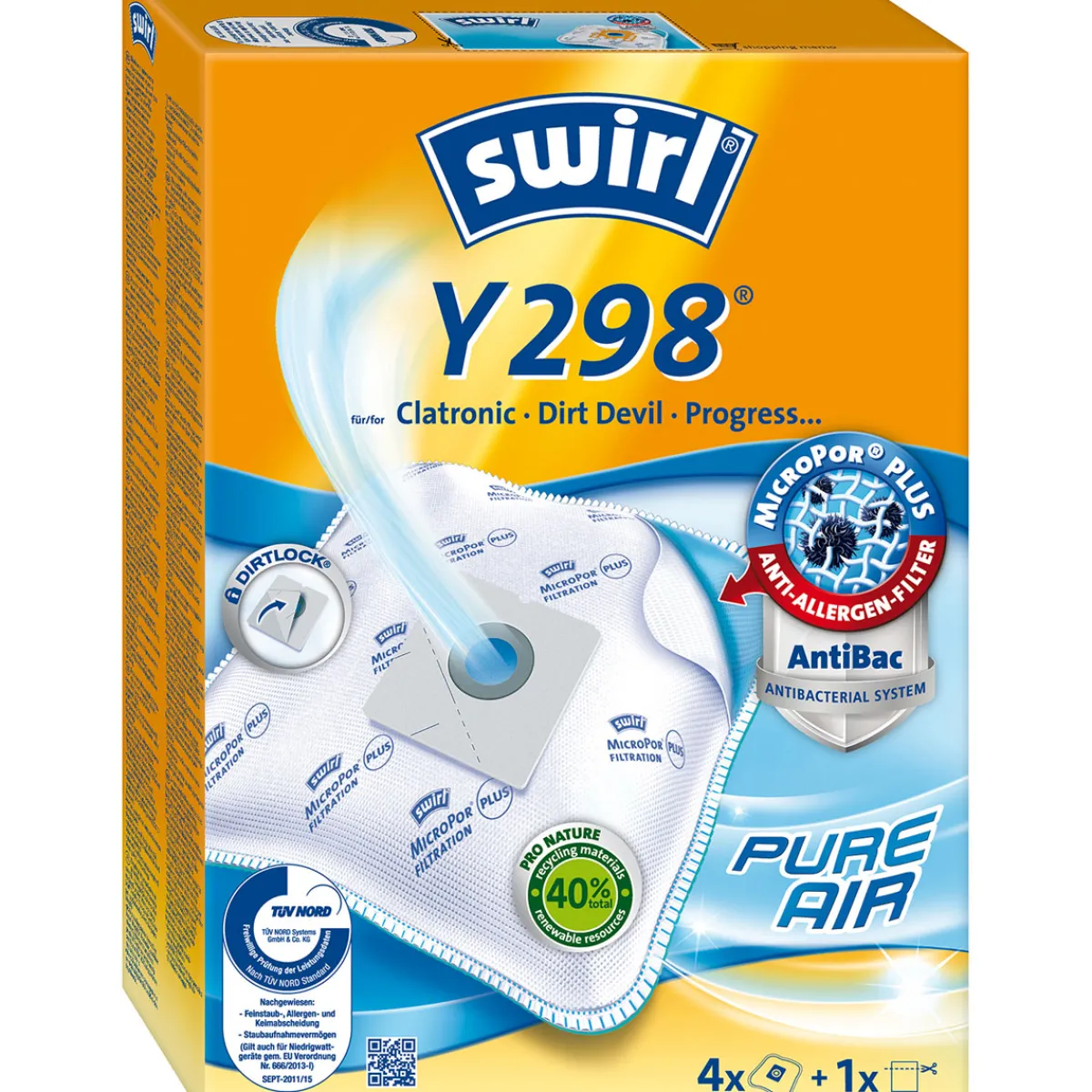 Discount Swirl Staubsauger-Beutel Y 298 / Y 198 EcoPor