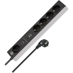 New Brennenstuhl Steckdosenleiste 5-fach 2xUSB, 1xUSB-CQuickCharge