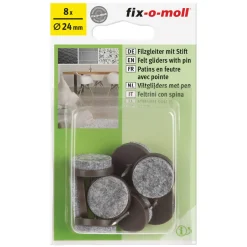 Best Suki Filzgleiter mit Stift Durchmesser ,4 cm braun 8 Stück