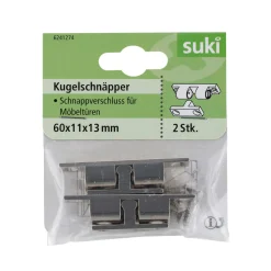 Clearance Suki Kugelschnäpper 6 x 0,9 x 1,1 cm 2 Stück