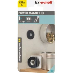 Best Suki Magnet Neodym mit Senkbohrung Ø 22 x 4 mm, gummiert, schwarz