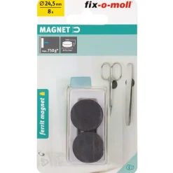 Discount Suki Magnetscheibe Ferrit Ø 24,5 x 5 mm, schwarz