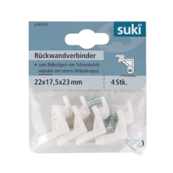 Online Suki Rückwandverbinder Kunststoff 2,2 x 1,7 cm 4 Stück