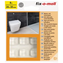 Discount Suki Rutschstopper klebend 2 x 2 cm transparent 8 Stück