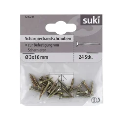 Hot Suki Scharnierbandschraube Durchmesser x 1 mm passiviert 24 Stück