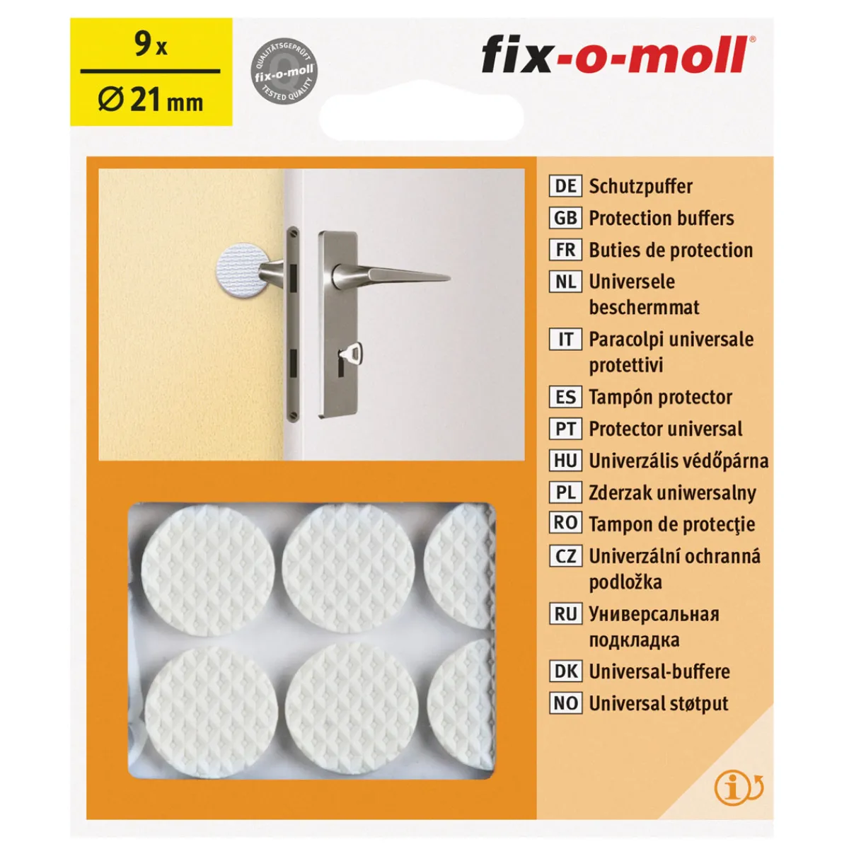 Discount Suki Schutzpuffer klebend 2,1 cm weiß 9 Stück