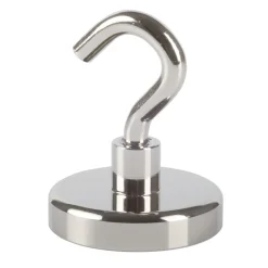 New Suki Topfmagnet Neodym mit Schraubhaken M6 Ø 36 x 43 mm, silber