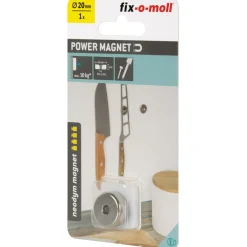 New Suki Topfmagnet Neodym Ø 20 x 7 mm, mit Senkbohrung Ø 4,5 mm