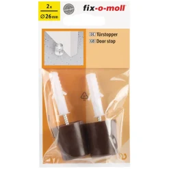 New Suki Türstopper mit Schraube 2,6 cm braun 2 Stück