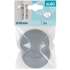 Outlet Suki Wandpuffer-Set mit Schrauben klebend 6 cm grau 2 Stück