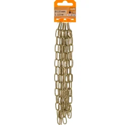 Clearance Suki Zierkette gehämmert vermessingt 2,5m