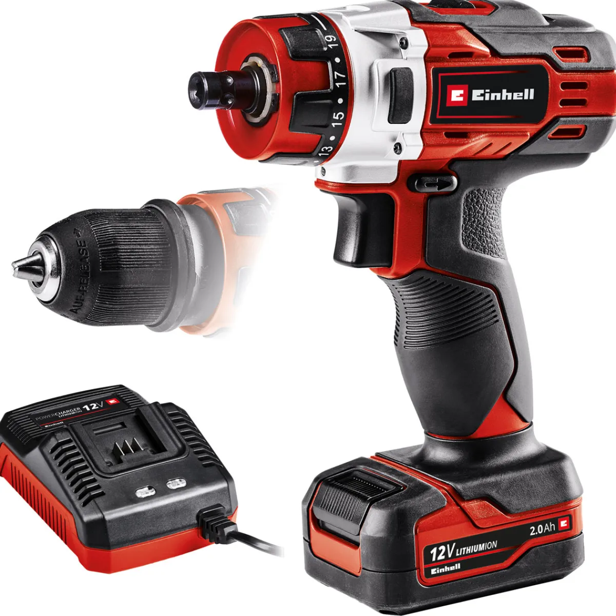 New Einhell TE-CD 12/1 X-Li 1x2,0Ah Akku-Bohr-schrauber