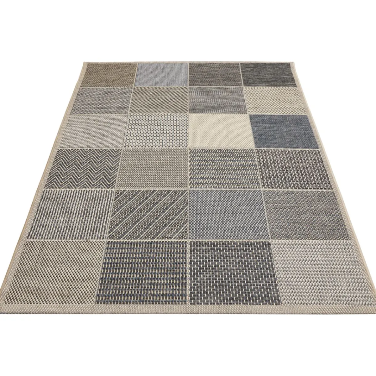 Outlet andiamo Teppich Clyde 120x170cm beige-blau