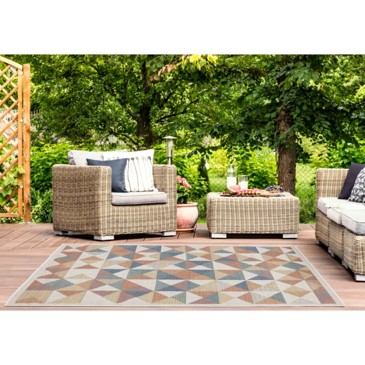New andiamo Teppich Sedona 120x170cm Kaestchen multi