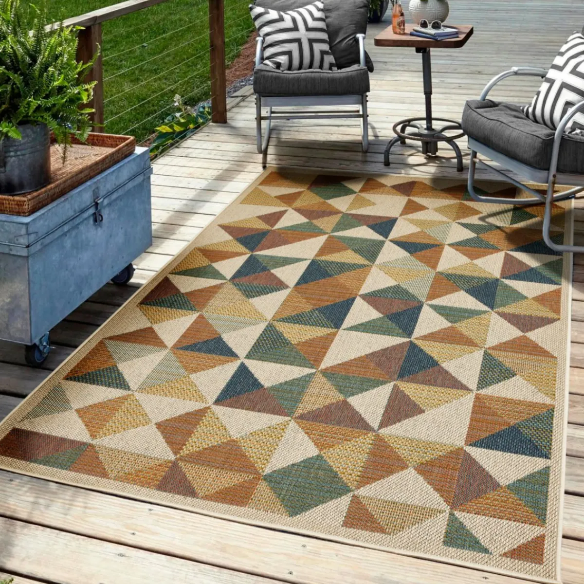 New andiamo Teppich Sedona 120x170cm Kaestchen multi