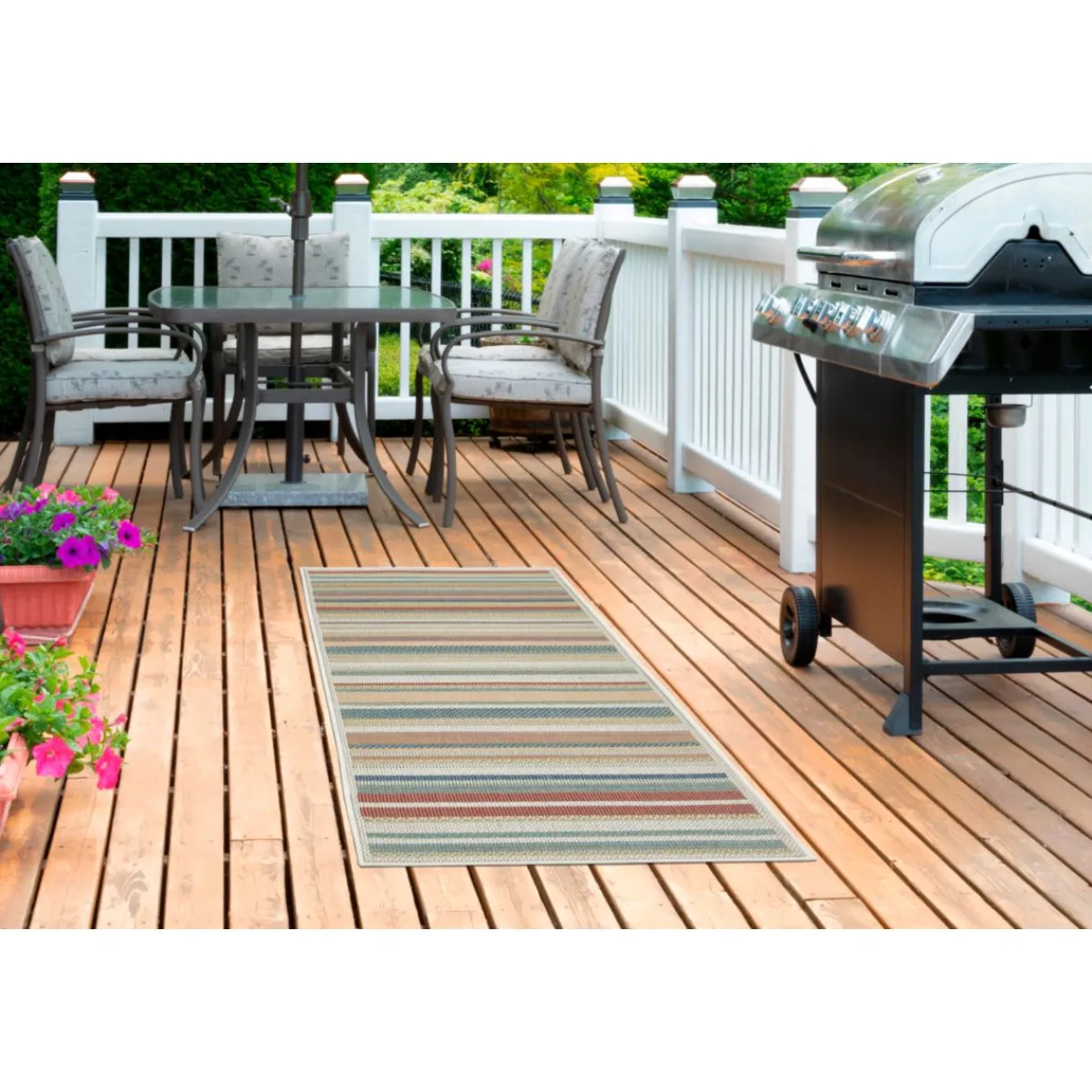 Hot andiamo Teppich Sedona 80x150cm Streifen multi