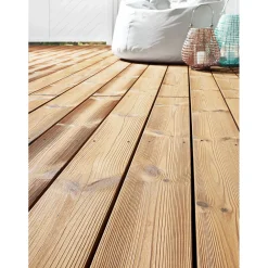 Sale Terrassendiele Thermo Kiefer Terrass. 25x140x3900 mm geriffelt / glatt