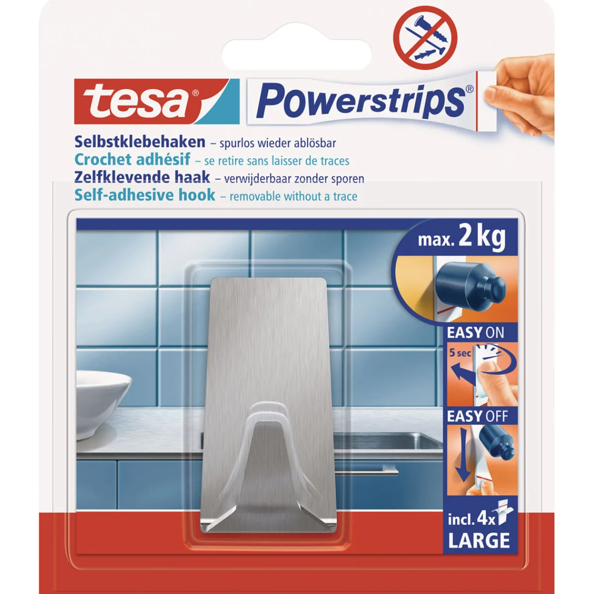 Best Tesa Haken Powerstrips Large Rechteckig Metall
