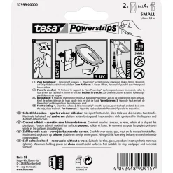 New Tesa Haken Powertstripe Small Metallic 2 Haken und 4 Strips