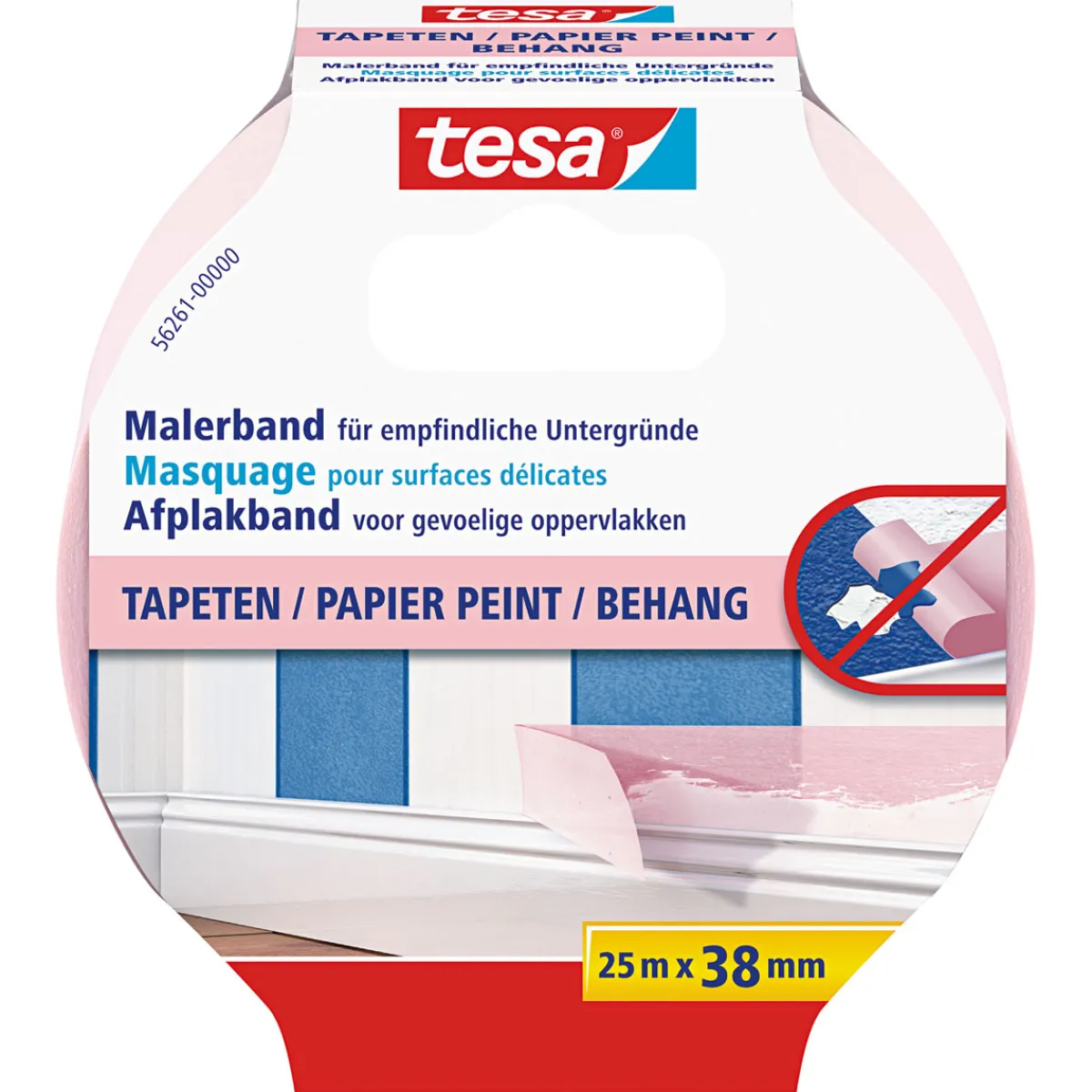 Outlet Tesa Maler Krepp TAPETEN 25 m x 38 mm