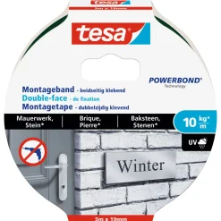 Discount Tesa Montageband für Mauerwerk 5 m x 19 mm Traglast 10 kg