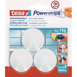 Best Tesa Powerstrips Haken Small rund weiß 3 Stück