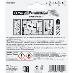 Outlet Tesa Powerstrips Waterproof Haken Small Metall und Plastik