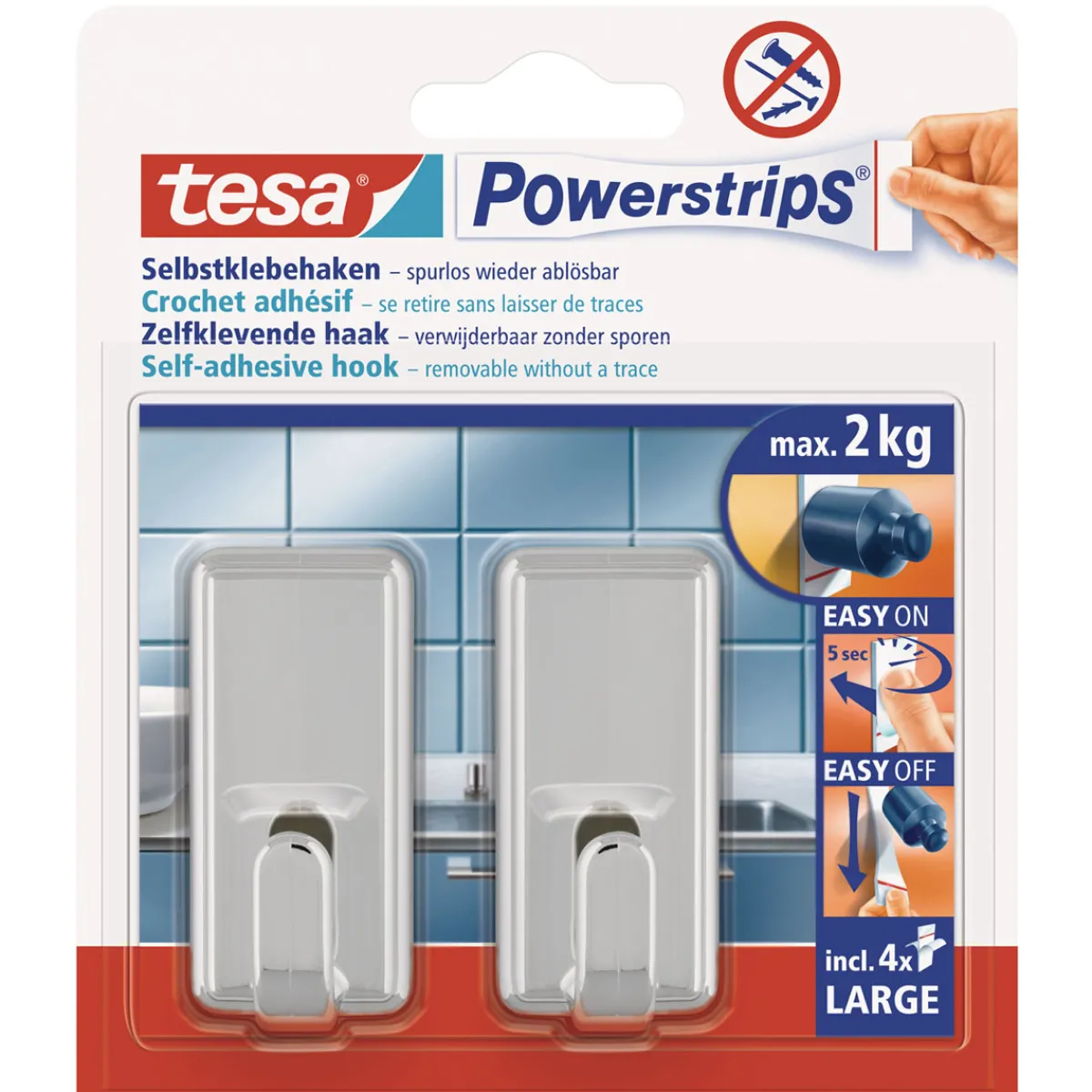 Discount Tesa Systemhaken classic chrom
