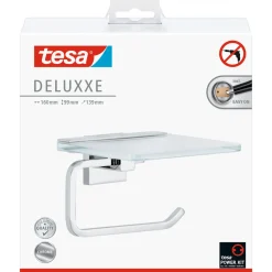 Outlet Tesa Toilettenrollenhalter mit Ablage Deluxxe