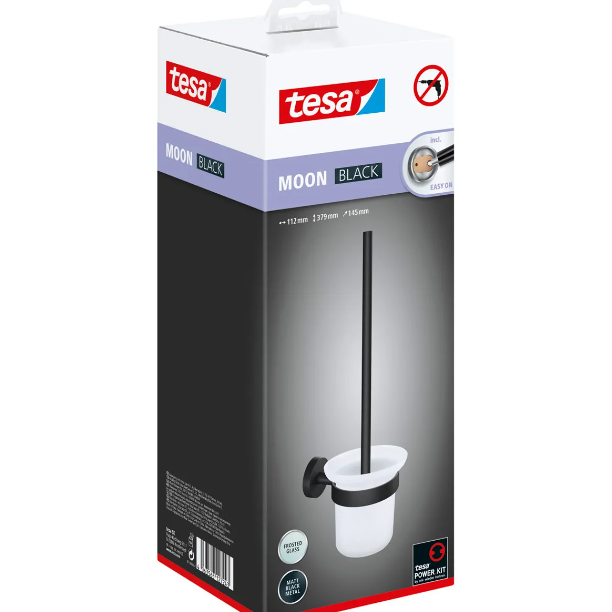 Outlet Tesa WC-Bürstengarnitur Moon mattschwarz