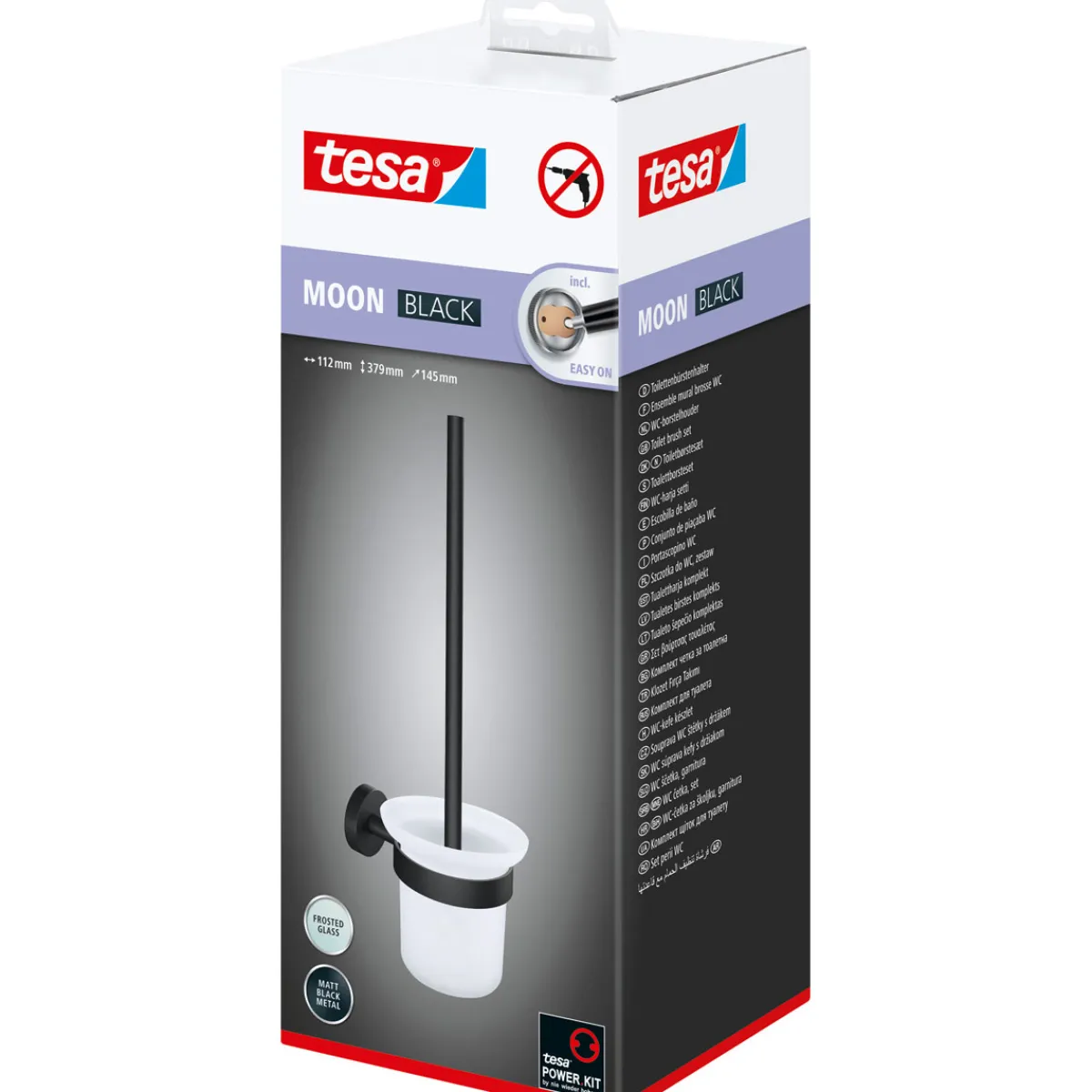 Outlet Tesa WC-Bürstengarnitur Moon mattschwarz