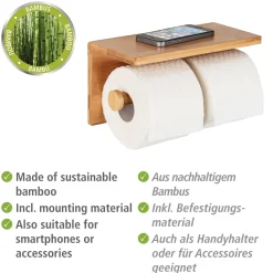 Best Wenko Toiletten-Ersatzrollenhalter DuoBambusa