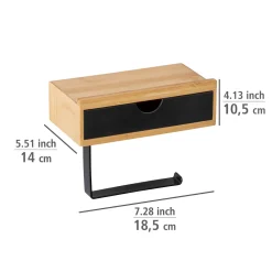 Discount Wenko Toilettenpapierhalter m. Ablage Bambusa
