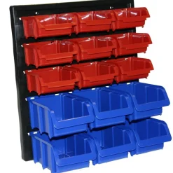 Best Tood Sichtlagerkasten-Set blau-rot 16-teilig