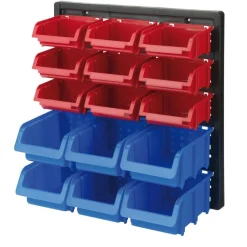 Best Tood Sichtlagerkasten-Set blau-rot 16-teilig