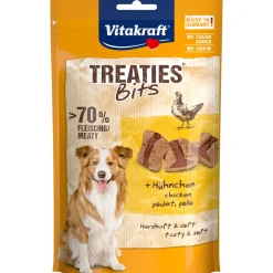 New Vitakraft Treaties Bits Hühnchen Bacon Style 120g