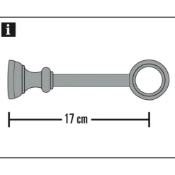 New Gardinia Träger 17 cm KS Bifo 28mm weiß