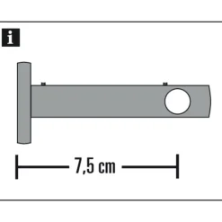 Online Gardinia Träger 7,5 cm New York 12 mm edelszahl