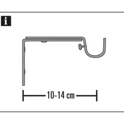 Discount Gardinia Träger Metall Memphis 1lfg. 10-14cm schwarz