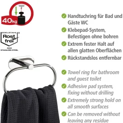 Discount Wenko Turbo-Loc Handtuchring Orea ShineEdelst