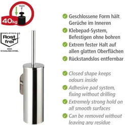 Wenko Turbo-Loc WC-Garnitur geschl. OreaShine
