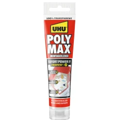 New UHU Montagekleber Poly Max Sofort Power transparent 115 g