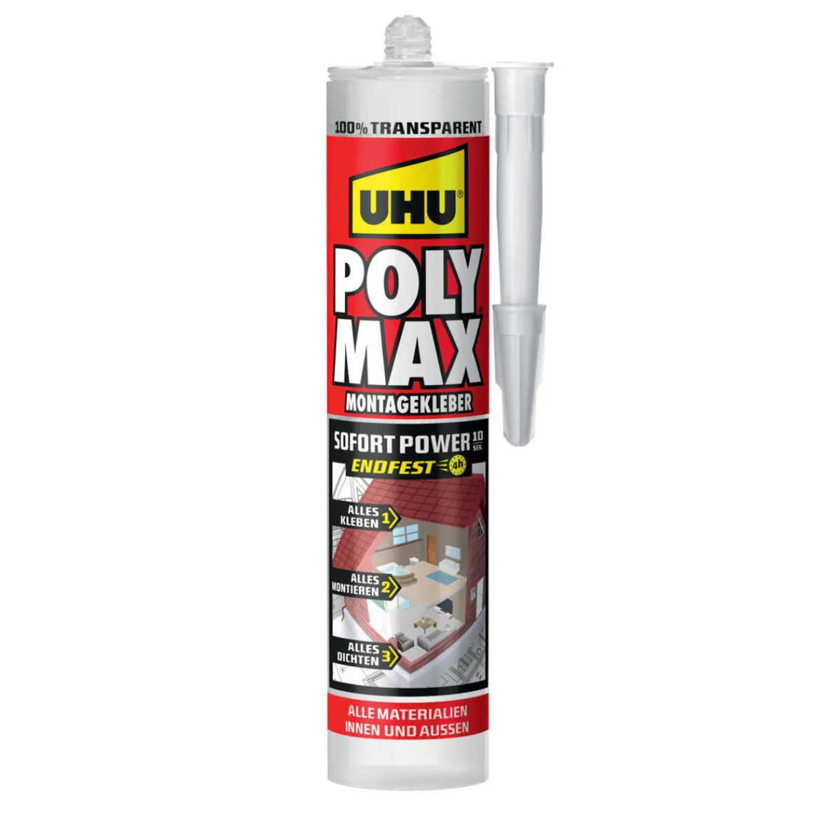Best UHU Montagekleber Poly Max Sofort Power transparent 300 g
