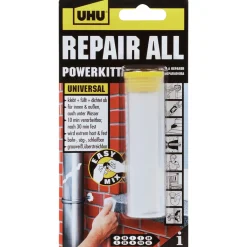 Hot UHU Zwei-Komponenten-Klebstoff repair all powerkitt 60 g