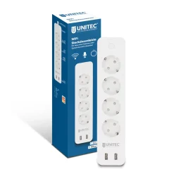 Best Unitec WIFI Steckdosenleiste Smart 4fach inkl 2xUSB weiß
