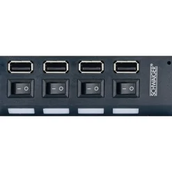 Online Schwaiger USB 2.0 HUB 4fach schwarz